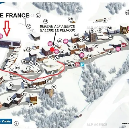 Le France - 3 Pers - Le France - 625fr - Plagne Centre Mae-9004 公寓 拉普拉涅
