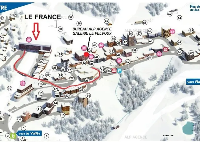 Le France - 3 Pers - Le France - 625fr - Plagne Centre Mae-9004 公寓 拉普拉涅